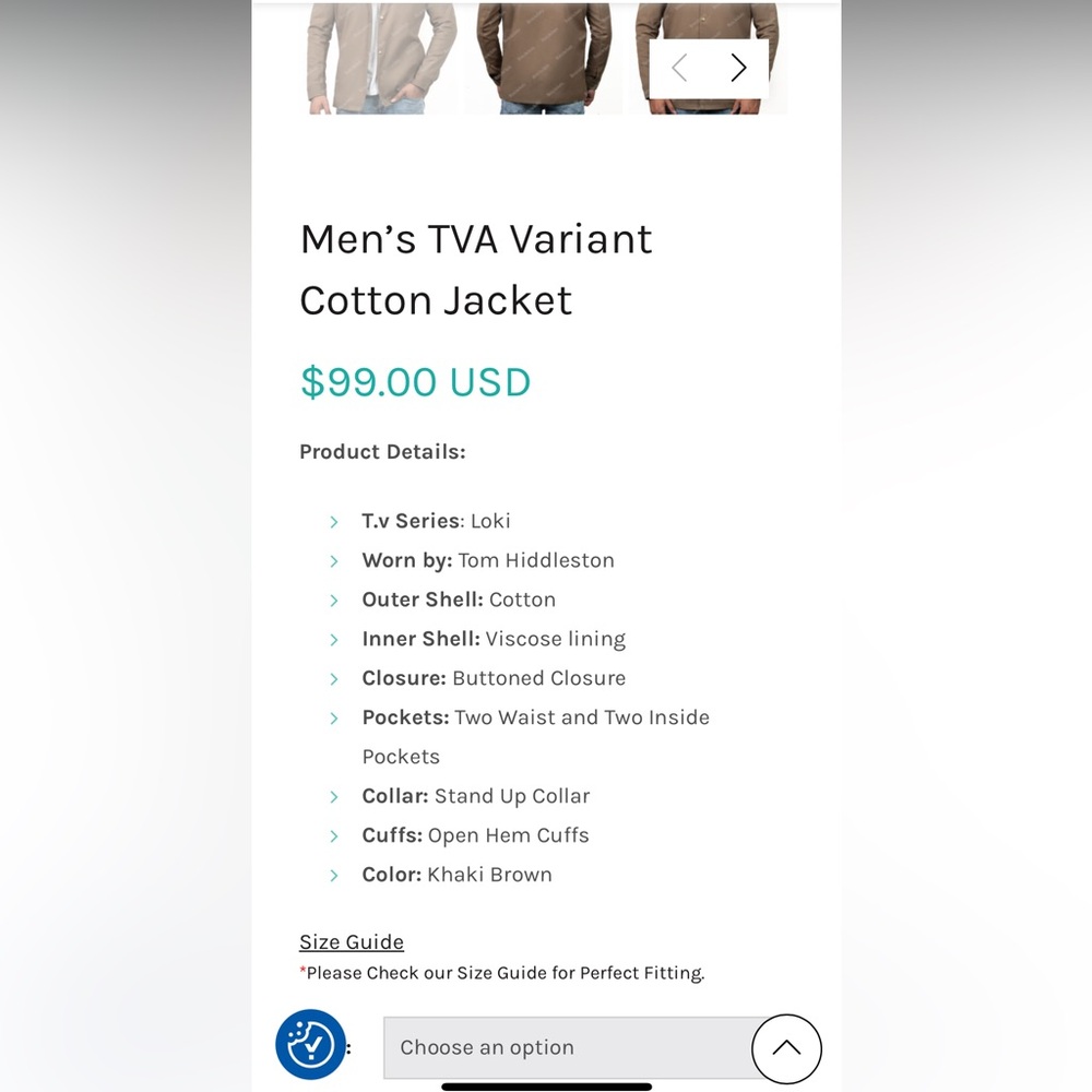 Men's TVA Loki Variant Cotton Jacket Variant on the Back Size 3XL NWT - Picture 12 of 12